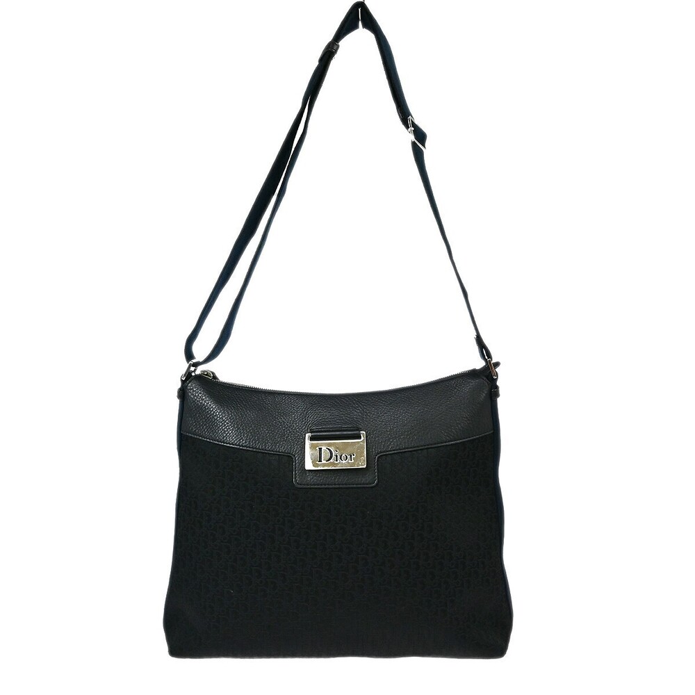 Christian Dior Vintage Street Chic Messenger Diorissimo Canvas and Leather Mediu